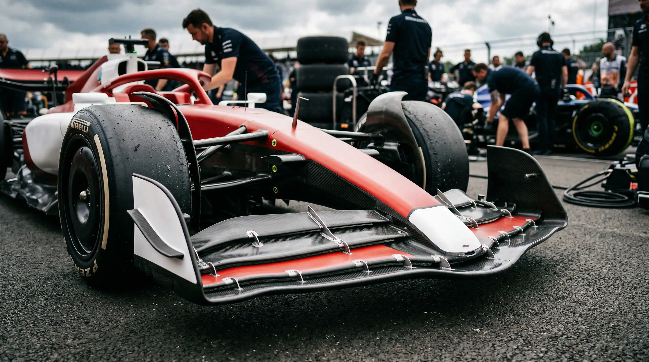 Coches de Fórmula 1 2026 con sistema Active Aero y Overtake Mode en acción durante un Gran Premio
